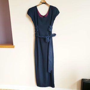 Navy Blue Maxi Dress by Michaelangelo Size 8